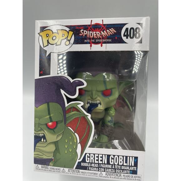 Funko Pop! - Spider-Man into the Spiderverse Green Goblin 408 - Bobblehead - Picture 1 of 7